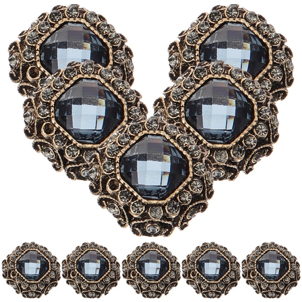 10 botones de costura con diamantes de imitación para ropa, manualidades y costura.