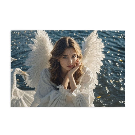 Angel Puzzle Games For Adults,Lakeside Puzzles 1000 Piece,House Decor Adult Puzzles