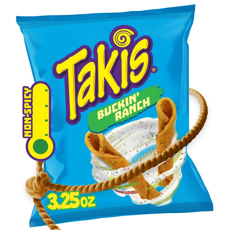 Takis Buckin' Ranch Rolled Chips, Zesty Ranch Crunch, 3.25 oz