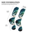 thumbnail image 2 of Lsque Watercolor Turtle5 Pattern Sport Compression Socks for Men & Women 15-20 mmHg Knee High Nurse Pregnant Running Medical and Travel Athletic, 2 of 6