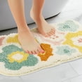 Unique Bargains Bathroom Rugs Soft Plush Fluffy NonSlip Printing Quick