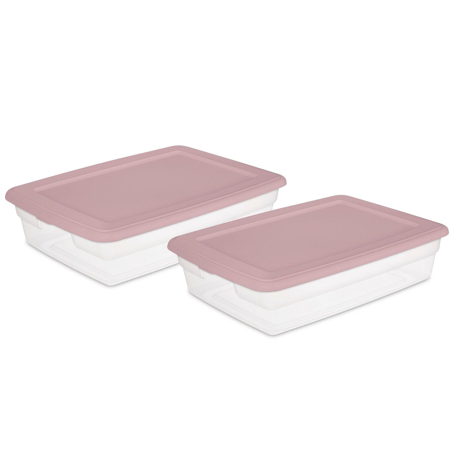 Sterilite Set of (2) 28 Qt./26 L Storage Box - Pink, (2)26L, Pink