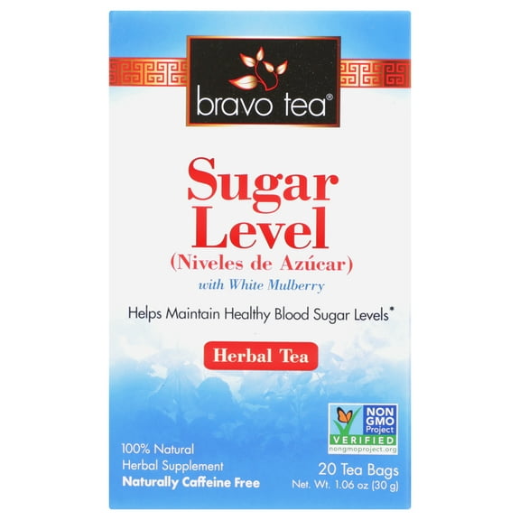 Pack of 6, Bravo Teas Sugar Level Herbal Tea, 1.06 oz