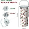 thumbnail image 2 of 40 Oz Christmas Tumbler with Handle and Straw Lid, Christmas Cup Stainless Steel Christmas Coffee Mug Keeps Drinks Cold & Hot, Holiday Mugs Christmas Themed Christmas Gifts For Women, 2 of 6