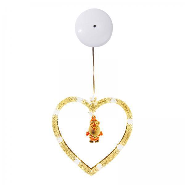 4 Luces Navideñas Para Ventana, Linterna LED De Adorno Navideño Para Fiesta, Invierno, Decoración Del Hogar, Corazón