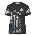thumbnail image 1 of Camiseta Para Hombre Ropa Verano De Con Nombre Mecánico, 1 of 2