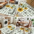 thumbnail image 6 of Kitchen Mats for Floor 3x5 Ft, Sunflowers Farmhouse Non Slip Area Rugs for Kitchen Bedroom Entryway, Sage Green Plaid Pastoral Rustic Washable Carpet Runner Rug Floor Mats for Bedroom Home Decor, 6 of 9