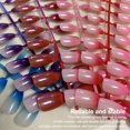 thumbnail image 4 of Coffin Fake Nail Gradient Not Susceptible to Allergies Waterproof Shiny Pattern Nail Enhancement Tablets Charming Manicure Tips Gradient Rose Red, 4 of 7