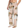 thumbnail image 2 of Junzan Men'S Pajama Pants Beagle Dog On Brown Sleepwear Pants Pj Bottoms Drawstring And Pockets, 2 of 9