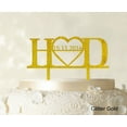 thumbnail image 1 of "Monogram Personalized Cake Topper Custom Wedding Cake Topper Cake Decorations Color Option Available 5""-7"" Inches Wide", 1 of 1