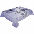 thumbnail image 2 of Purple Floral Tablecloth Rectangle Table Cloth 52x70 , Waterproof Tablecloth Outdoor Table Cloth, Vintage Botanical Gradient Pastel Painting Washable Table Cover for Kitchen Dining Party, 2 of 8