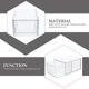thumbnail image 3 of Transparent Storage Box Detachable Cosmetics Organizer for Storage, 3 of 5