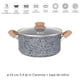 thumbnail image 5 of Cacerola Olla Hudson 24cm Aluminio Forjado espesor 4mm Antiadherente Granito con tapa cristal, 5 of 9