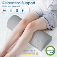 thumbnail image 3 of Cojín de rodilla TranquilRelax, espuma viscoelástica con forma de media luna, gris, 3 of 7