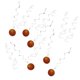 thumbnail image 5 of 12 piezas con forma de baloncesto, remolinos colgantes, decoración colgante para fiestas deportivas, 5 of 5