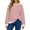 1-Red, variant on Arlun Womens Striped Oversized Sweatshirts Trendy Color Block Crew Neck Long Sleeve Casual Loose Pullover Top Comfort Drop Shoulder Fashion Fall Vacation Hoodless Sweatshirt 1-Red XL