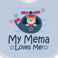 thumbnail image 4 of Inktastic Mema Loves Me Grandson Bear Boys Baby Bib, 4 of 4