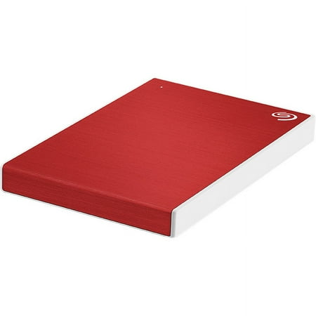 Seagate - Backup Plus Slim 1TB External USB 3.0 Portable Hard Drive - Red