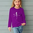 thumbnail image 5 of Odeerbi Kids Girls Fall Winter Basic Layering T-Shirt Cute Print Basic Tees Long Sleeve Shirts Cute Crewneck Tops Dressy Casual Blouses Base Layer Kids Clothes Purple, 5 of 5