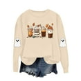 thumbnail image 3 of VKOYWKM Women's Halloween Graphic Sweatshirt Ghost Graphic Sweatshirts Crew Neck Pullover Long Sleeve Fall Party Tops Halloween Sweatshirts, 3 of 9