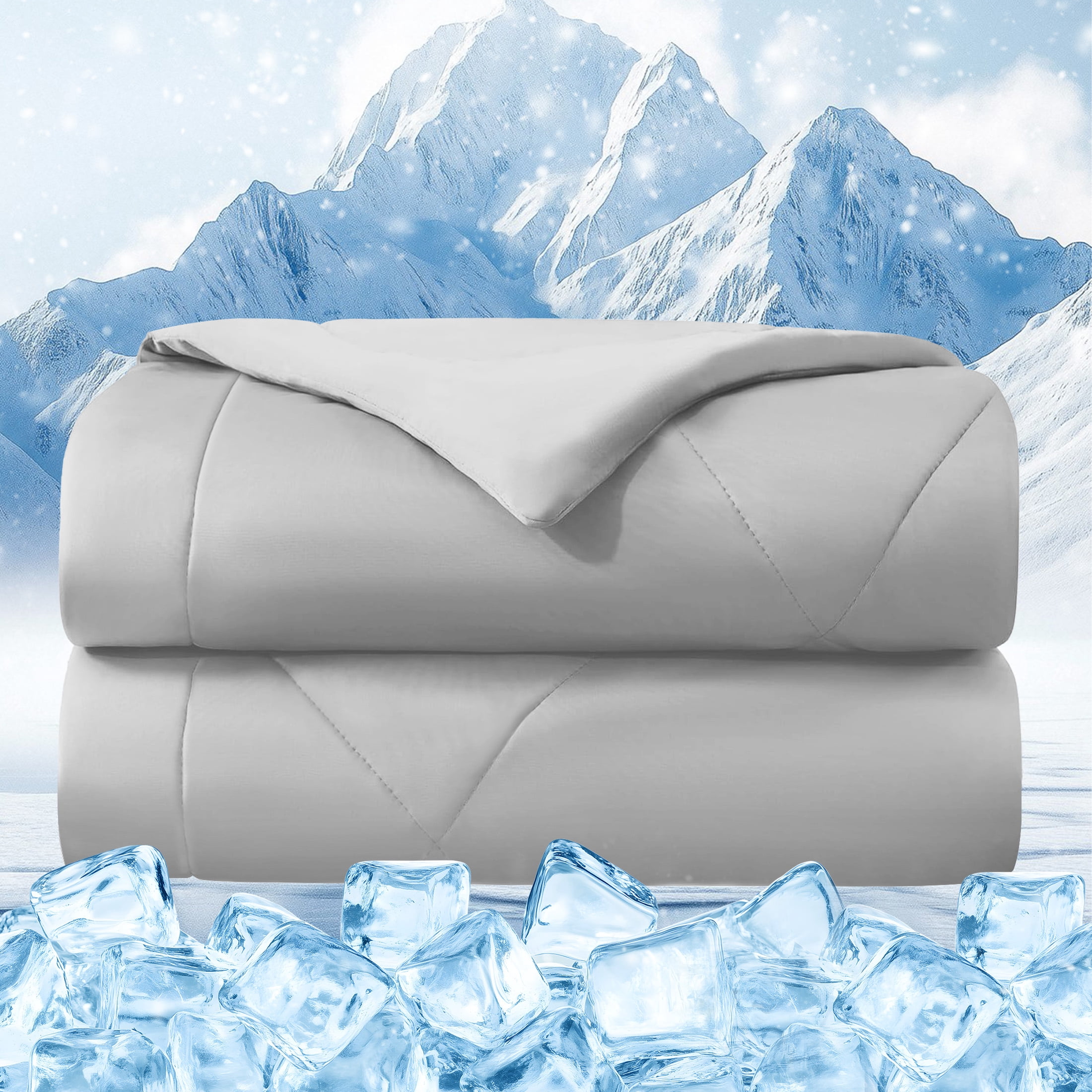 Cooling Blanket Queen Size, Double-Sided Q-Max>0.45 Arc-Chill Summer Blanket, Breathable Soft All-Season Breathable Lightweight Comforter for Hot Sleepers and Night Sweats