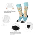 thumbnail image 6 of Lsque World Map With Animals 1 Printed Crew Socks Men's Women's LightWeight Thin Casual Calf Socks ,Knee High Socks,Cotton Socks, 6 of 9