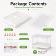 thumbnail image 4 of 27.5 x 16.9 x 15.9 Inch Clear Reptile Terrarium, Foldable Acrylic Reptile Enclosure with Front Access Door & Ventilation, Habitat for Lizards, Geckos, Snakes, Tree Frogs, 4 of 9