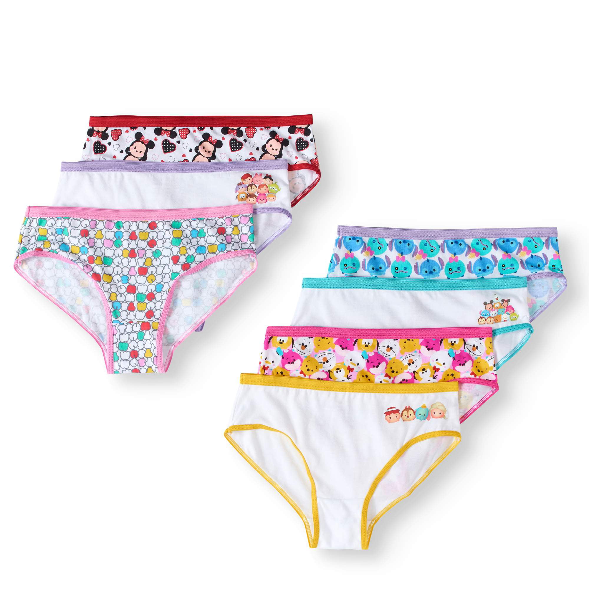 Disney Tsum 7 Pack Toddler Girls Underwear