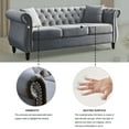 thumbnail image 4 of Hombay 3 Seater Chesterfield Velvet Sofa, Button Tufted Futon Couch with Removable Cushions Nailhead Arms for Living Room Bedroom Office Apartment, 4 of 18
