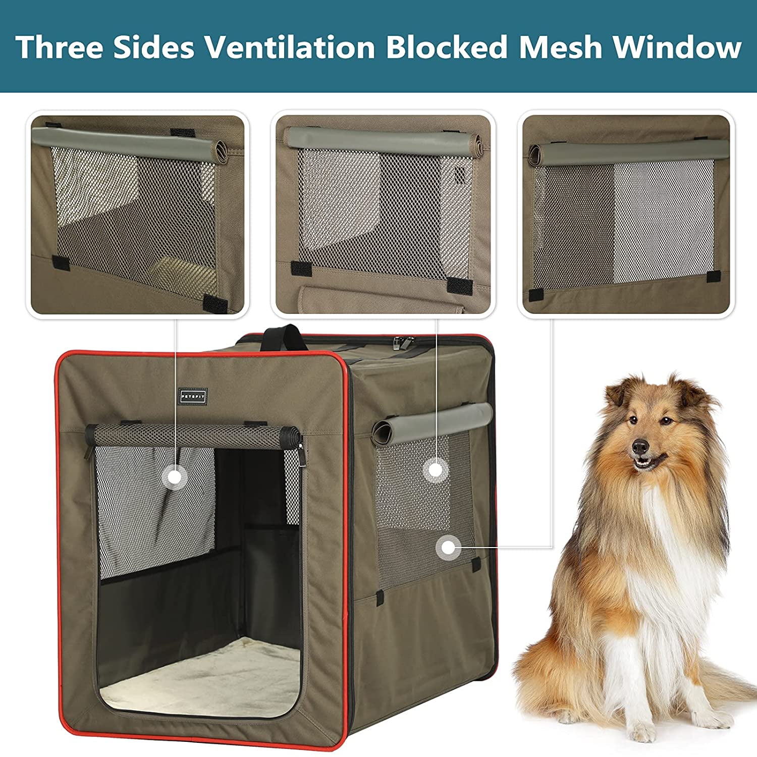 Sturdy Dog Portable Kennel for Pet up to 25 Pounds Medium Walmart