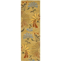 SAFAVIEH Soho Gibson Floral Wool Runner Rug, Golden Olive, 2'6" x 8'