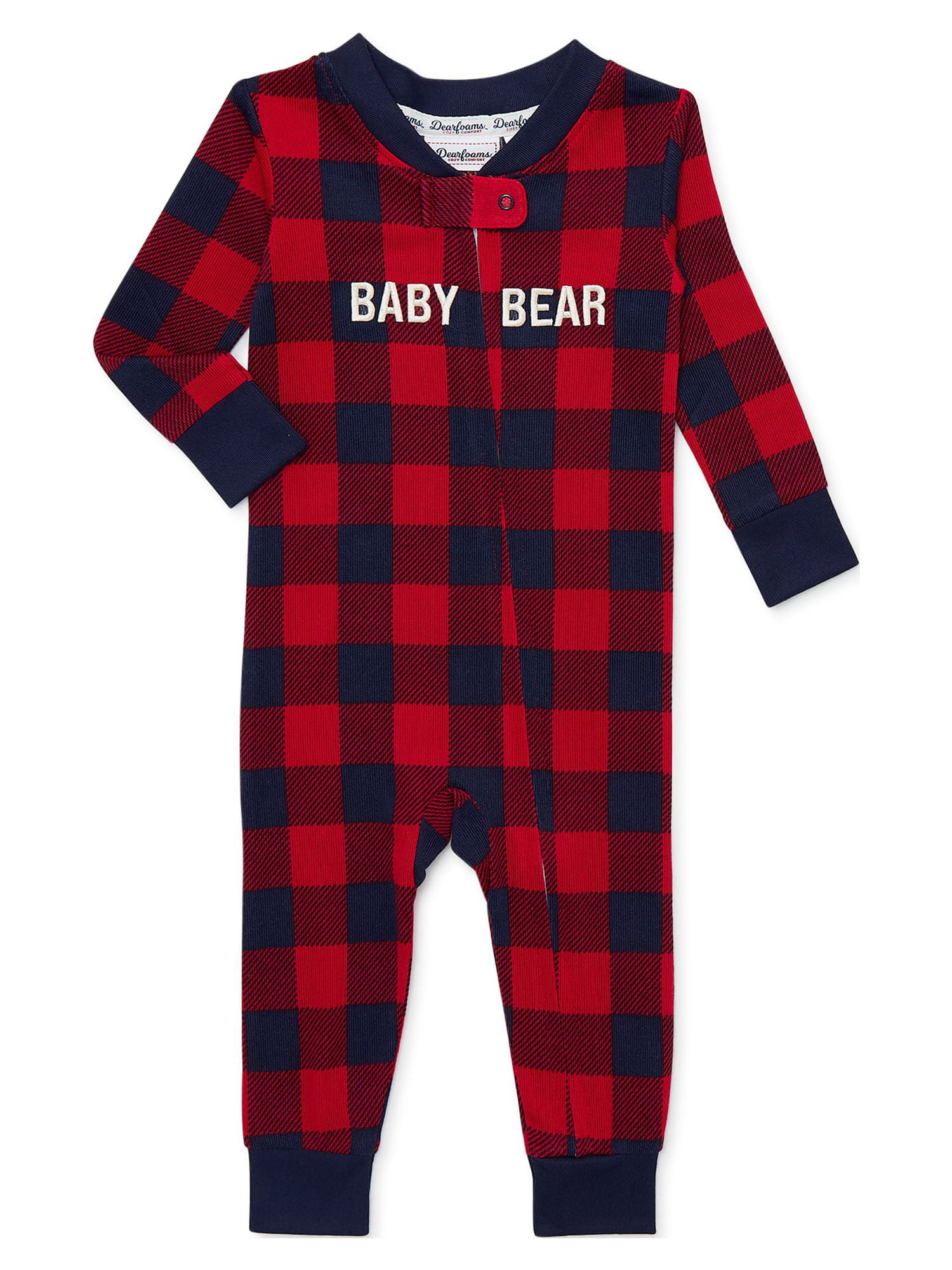 Dearfoams Unisex Baby Boys or Girls Matching Family Pajama Sleeper, Sizes 0/3M-18M