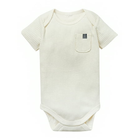 Modern Moments by Gerber Baby Neutral Organic Short Sleeve Bodysuit, Sizes 0/3 Months - 24 Months