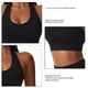 thumbnail image 5 of Sujetador de yoga para mujer con cuello en U y espalda descubierta, elástico, sin costuras, soporte deportivo con almohadilla para el pecho, color negro S, 5 of 5