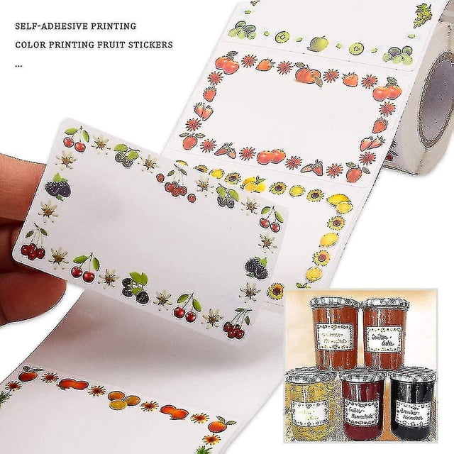 1 Roll/250 Pieces Food Labels - Self Adhesive Jam Jar Labels 5x3cm - Container Labels