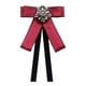 thumbnail image 4 of Broche de cinta de corbata de lazo, decoración de corbata de bownot, alfiler de cuello para mujeres, elegante corbata de diamantes de imitación para Rojo, 4 of 8