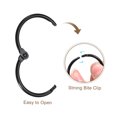 thumbnail image 4 of Shower Curtain Rings, 12 pack Carbon Steel Round Snap Shower Curtain Hooks, 1 Inch Binder Rings (Black), 4 of 5