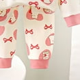 thumbnail image 5 of Hessimy Toddler Boys Girls Spring Summer Soft Fabric 2Pcs Long Sleeve Tee Pants Soft Sleepwear Pajamas Set, Soft Fabric Tee Pjs(Pink,5-6 Years), 5 of 5