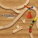thumbnail image 3 of Juego de vías de tren de madera KitoyWood, 62 piezas con tren y grúa, 3-10Y, 3 of 6