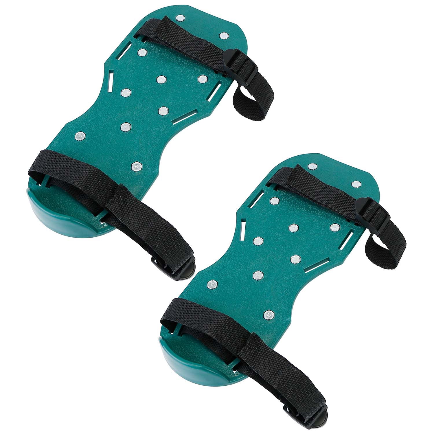 Moclever 1Pair Lawn Aerator Shoes, Heavy Duty Grass Aerator Shoes with Adjustable Straps for Lawn Garden