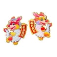 thumbnail image 6 of BLESIYA 2 Pieces New Year Door Stickers Decorative Chinese Dragon Wall Door Stickers Flocking L, 6 of 8