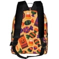 thumbnail image 4 of Lightweight Backpack With Adjustable Shoulder Strap Empty Bag Upright 12×14.5in For Weekend Holiday Travel Hiking Halloween Candy Pattern, 4 of 5