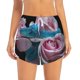 thumbnail image 2 of Balery Blue Lipped Pit Viper And Three Pink Roses Pantalones cortos deportivos para mujer con forro y dos bolsillos, elásticos, para entrenamiento, gimnasio, yoga-Medium, 2 of 7