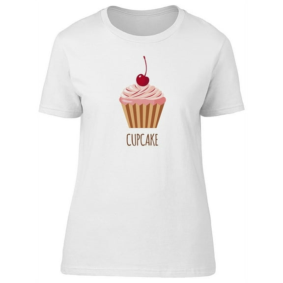 Cute Cupcake Doodle T-Shirt Women -Image by Shutterstock, Female Medium