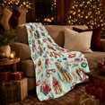 thumbnail image 3 of Holiday Dog Breed Pattern in Playful Watercolor Style for Dog Lovers, Sweater Snowflake Scene, Warm Flannel Blanket for Living Room and Bedroom, Christmas Gift, Dog Home Decor, 3 of 9