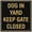 Black Gold, variant on Signs ByLITA Square Dog in Yard Keep Gate Closed Sign - Easy Installation | Durable Material (Ivory/Dark Brown) - Small