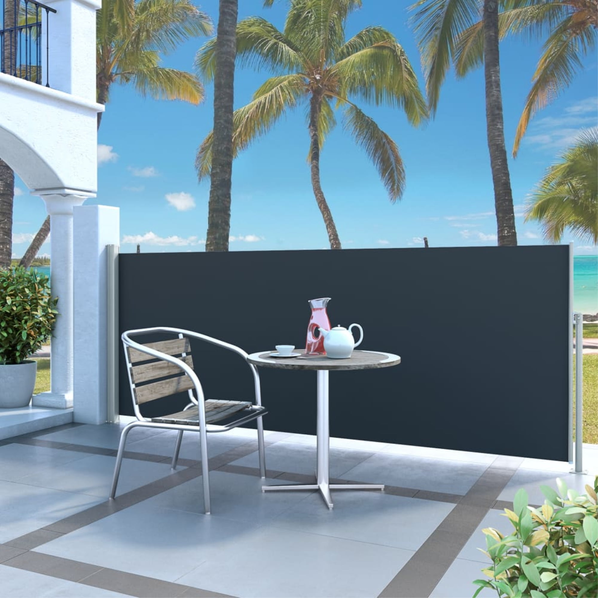 vidaXL Balcony Screen Cream 120x300 cm HDPE Garden Privacy Fence Wall Sunshade