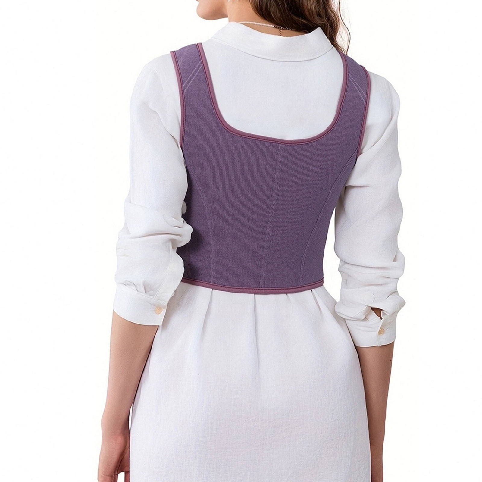 XUNKUSGA Corset Tops for Women Lace Up Tie Front Renaissance