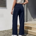 thumbnail image 6 of STETMN Corduroy Pants for Women Elastic Waist Straight Leg Pant Casual Solid Trousers with Pockets, 6 of 6