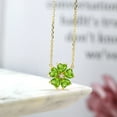 thumbnail image 4 of Gem Stone King 18K Yellow Gold Plated Silver Green Peridot and White Lab Grown Diamond Pendant Necklace for Women (3.86 Cttw, Heart Shape 6MM, with 18 inch Chain), 4 of 4